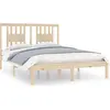 Image de vidaXL Lit en bois massif 135x190 cm