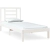 Image de vidaXL Lit en bois massif blanc 75x190 cm