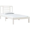 Image de vidaXL Lit en pin massif sans matelas blanc 90x200 cm