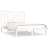 Image de vidaXL Lit en pin massif sans matelas blanc 140x200 cm