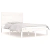 Image de vidaXL Lit en bois massif blanc 140x190 cm