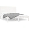 Image de vidaXL Lit en bois massif blanc 140x200 cm