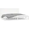 Image de vidaXL Lit en bois massif blanc 200x200 cm