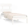 Image de vidaXL Lit en bois massif blanc 90x200 cm