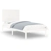 Image de vidaXL Lit en pin massif sans matelas blanc 90x200 cm