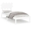Image de vidaXL Lit en bois massif blanc 90x190 cm