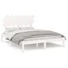 Image de vidaXL Lit en bois massif blanc 140x190 cm