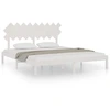 Image de vidaXL Lit en bois massif blanc 180x200 cm