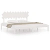 Image de vidaXL Lit en bois massif blanc 200x200 cm