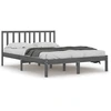 Image de vidaXL Lit en bois massif pin gris 200x200 cm
