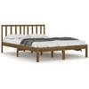 Image de vidaXL Lit en bois massif pin brun miel 200x200 cm
