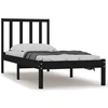 Image de vidaXL Lit en bois massif pin noir 75x190 cm