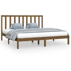 Image de vidaXL Lit en bois massif pin brun miel 200x200 cm