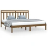 Image de vidaXL Lit en bois massif brun miel 200x200 cm