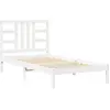 Image de vidaXL Lit en bois massif blanc 100x200 cm