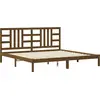 Image de vidaXL Lit en bois massif brun miel 200x200 cm