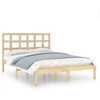 Image de vidaXL Lit en bois massif 135x190 cm