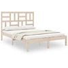 Image de vidaXL Lit en bois massif 140x190 cm