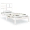 Image de vidaXL Lit en bois massif blanc 90x200 cm