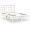 Image de vidaXL Lit en bois massif blanc 120x200 cm