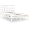 Image de vidaXL Lit en bois massif blanc 140x200 cm