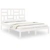 Image de vidaXL Lit en bois massif blanc 160x200 cm