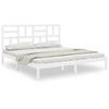 Image de vidaXL Lit en bois massif blanc 180x200 cm
