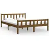 Image de vidaXL Lit en bois massif brun miel 120x200 cm