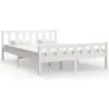 Image de vidaXL Lit en bois massif blanc 150x200 cm