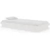 Image de vidaXL Lit en bois massif blanc 90x190 cm