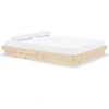 Image de vidaXL Lit en bois massif 135x190 cm