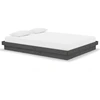 Image de vidaXL Lit en bois massif gris 135x190 cm