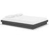 Image de vidaXL Lit en bois massif gris 140x190 cm