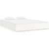 Image de vidaXL Lit en bois massif blanc 180x200 cm