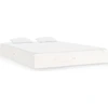Image de vidaXL Lit en bois massif blanc 160x200 cm