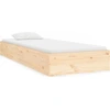 Image de vidaXL Lit en bois massif sans matelas 75x190 cm