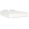 Image de vidaXL Lit en bois massif blanc 120x190 cm