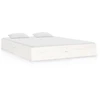 Image de vidaXL Lit en bois massif blanc 140x190 cm