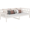 Image de vidaXL Lit de jour blanc pin massif 80x200 cm