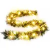 Image de vidaXL Guirlande de Noël avec lumières LED Vert 5,2 m PVC