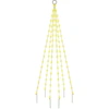 Image de vidaXL Sapin de Noël à LED pour mât de drapeau Blanc chaud 108 LED 180 cm