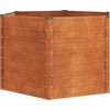 Image de vidaXL Lit surélevé rouillé 129x129x77 cm acier corten