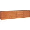 Image de vidaXL Lit surélevé rouillé 320x40x77 cm acier corten