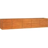 Image de vidaXL Lit surélevé Rouillé 400x80x77 cm acier corten