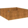 Image de vidaXL Lit surélevé 100x100x36 cm acier corten