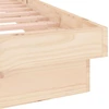 Image de vidaXL Lit en bois massif avec éclairage LED 100x200 cm