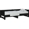 Image de vidaXL Lit de jour  ©volutif noir pin massif 2x(90x200) cm