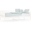Image de vidaXL Lit de jour blanc pin massif 80x200 cm