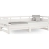 Image de vidaXL Lit de jour extensible Blanc Pin massif 2x(80x200) cm