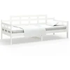 Image de vidaXL Lit de jour blanc pin massif 80x200 cm